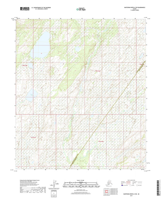 Kantishna River A-3 NE Alaska US Topo Map Image