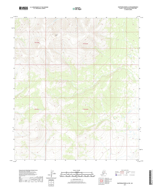 Kantishna River A-6 SW Alaska US Topo Map Image