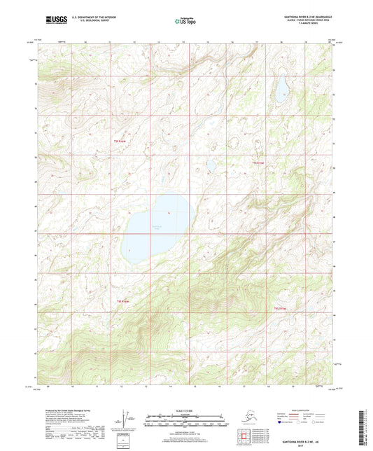 Kantishna River B-2 NE Alaska US Topo Map Image
