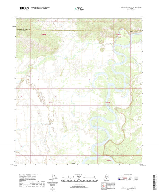 Kantishna River B-2 SE Alaska US Topo Map Image