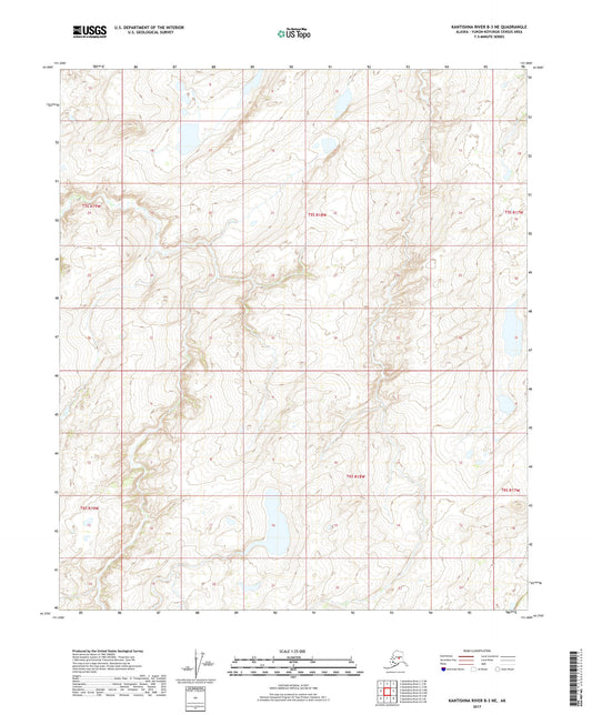 Kantishna River B-3 NE Alaska US Topo Map Image