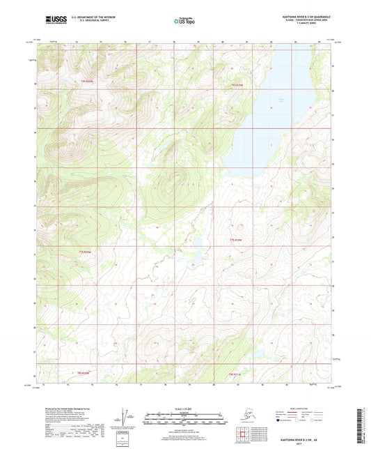 Kantishna River B-3 SW Alaska US Topo Map Image