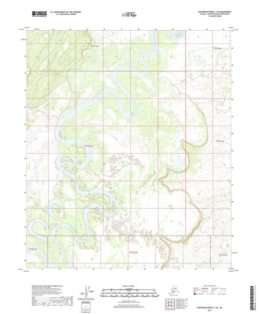 Kantishna River C-1 SE Alaska US Topo Map Image