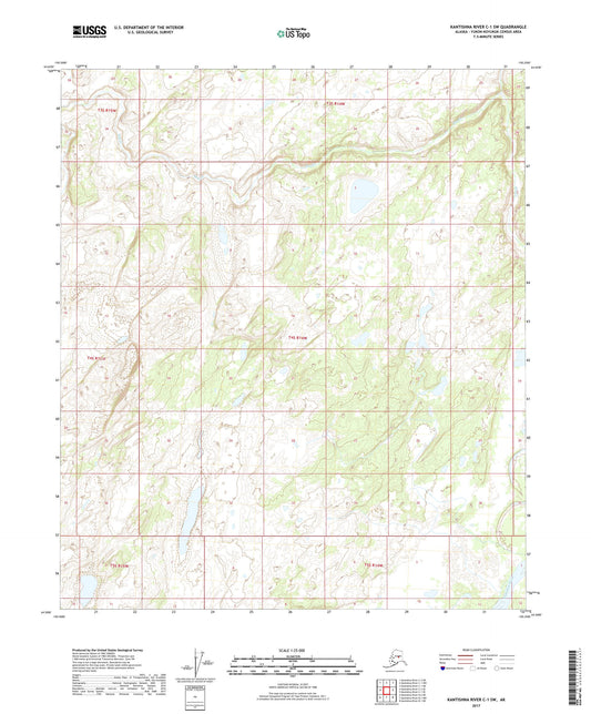 Kantishna River C-1 SW Alaska US Topo Map Image