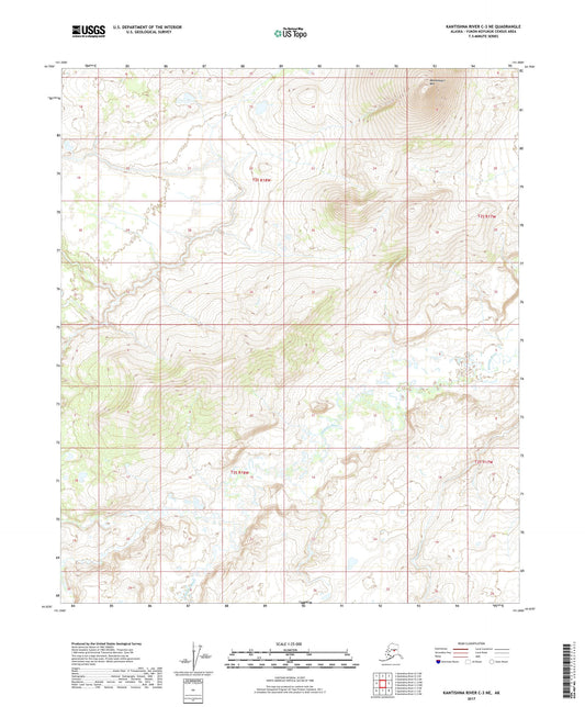 Kantishna River C-3 NE Alaska US Topo Map Image