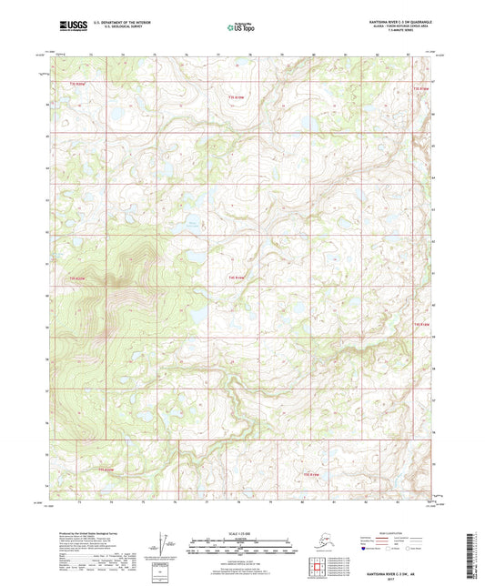 Kantishna River C-3 SW Alaska US Topo Map Image