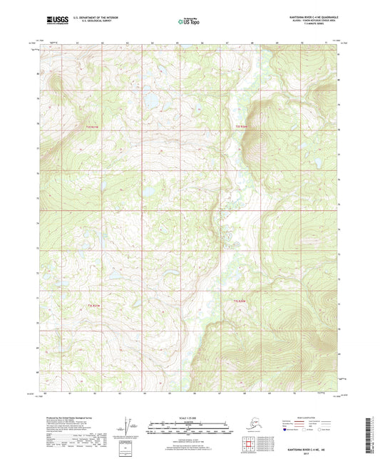 Kantishna River C-4 NE Alaska US Topo Map Image