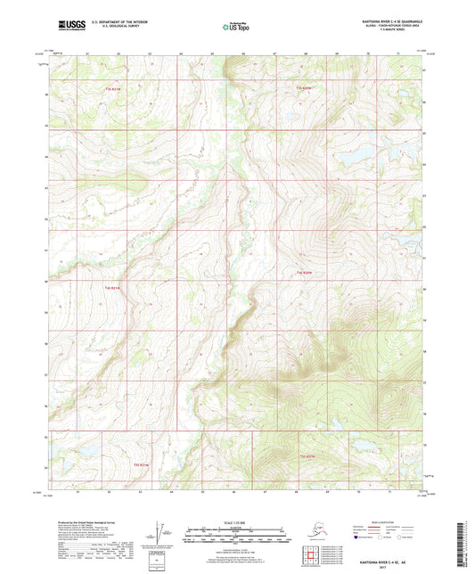 Kantishna River C-4 SE Alaska US Topo Map Image