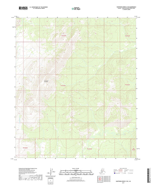 Kantishna River C-5 SE Alaska US Topo Map Image