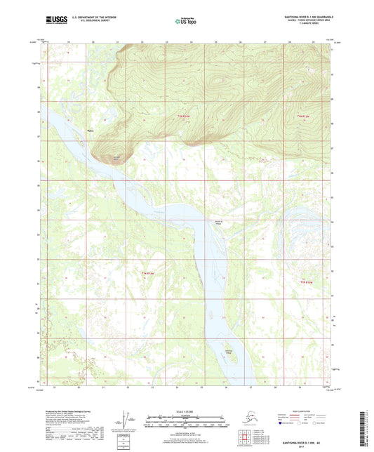 Kantishna River D-1 NW Alaska US Topo Map Image