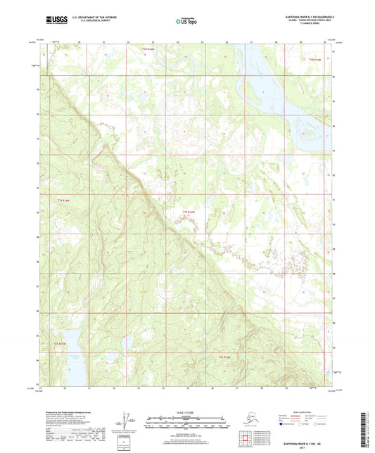 Kantishna River D-1 SW Alaska US Topo Map Image