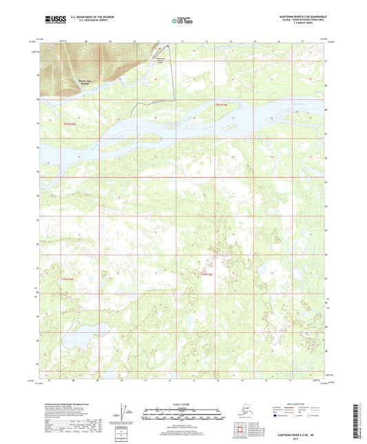 Kantishna River D-2 NE Alaska US Topo Map Image