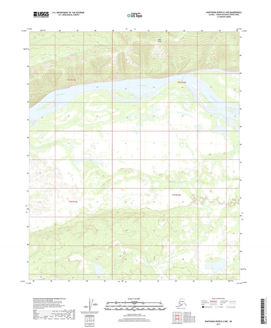 Kantishna River D-2 NW Alaska US Topo Map Image