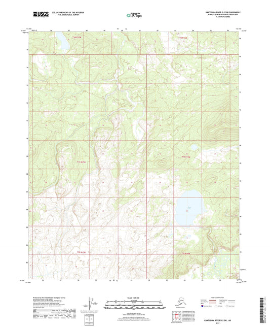 Kantishna River D-2 SW Alaska US Topo Map Image