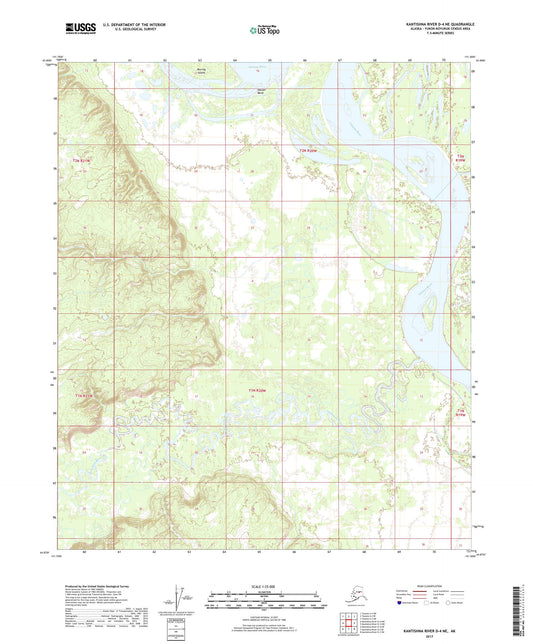 Kantishna River D-4 NE Alaska US Topo Map Image