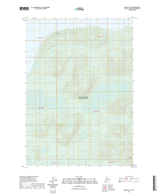 Karluk A-1 SW Alaska US Topo Map Image