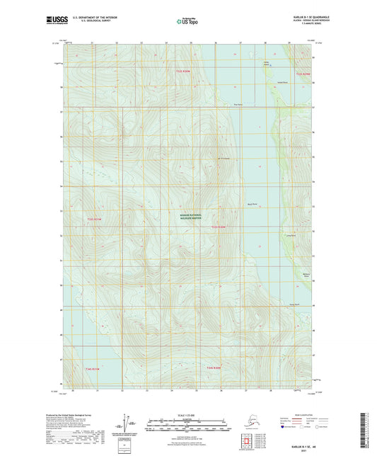 Karluk B-1 SE Alaska US Topo Map Image