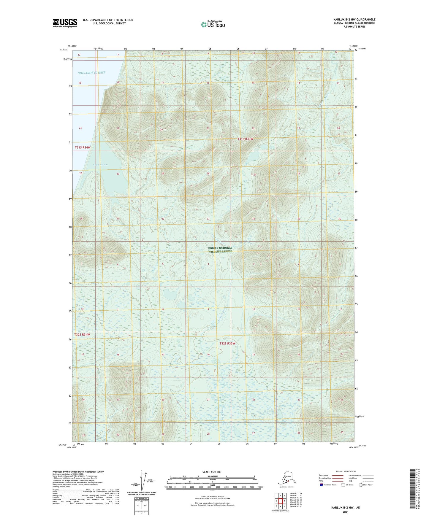 Karluk B-2 NW Alaska US Topo Map Image