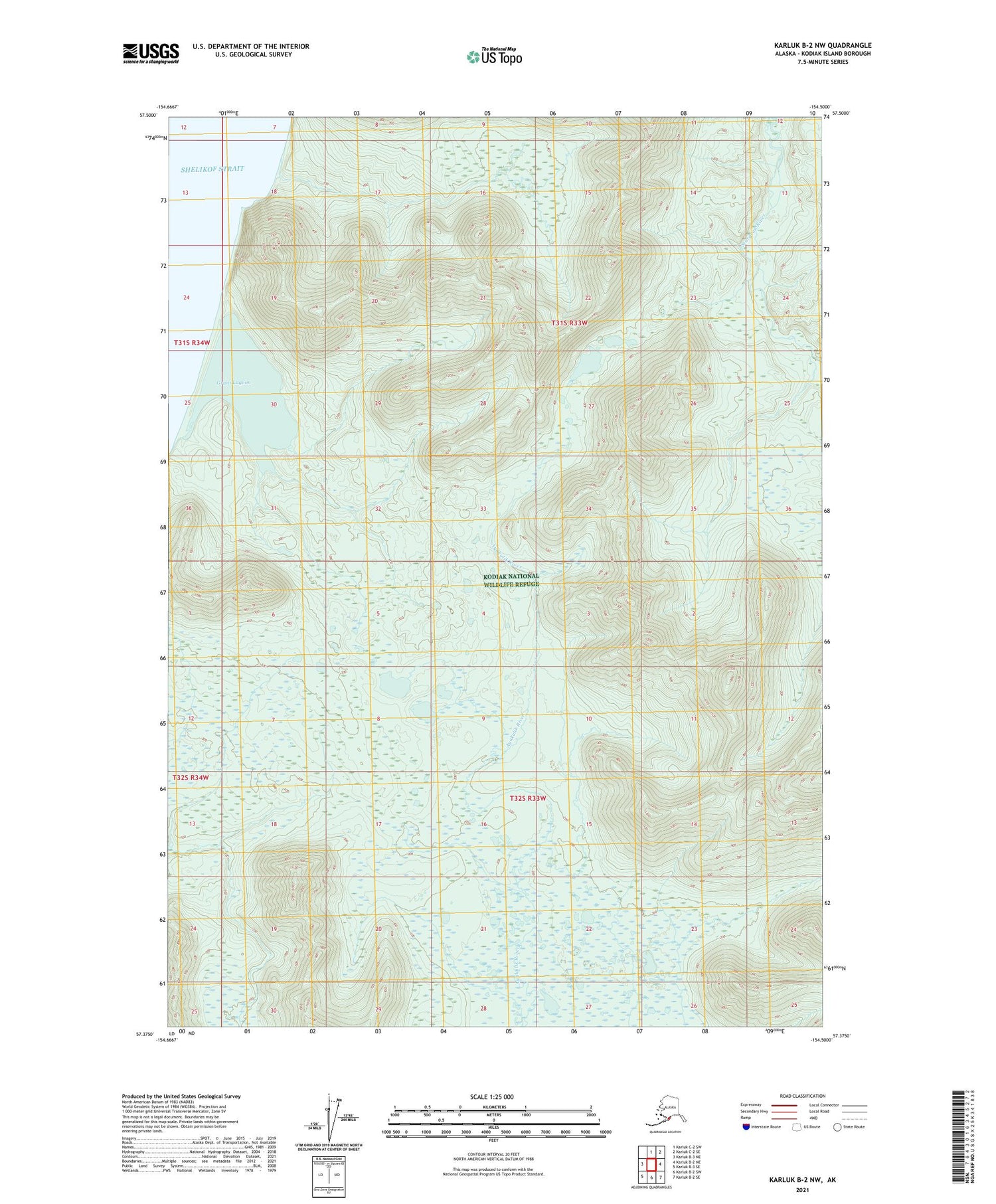 Karluk B-2 NW Alaska US Topo Map Image