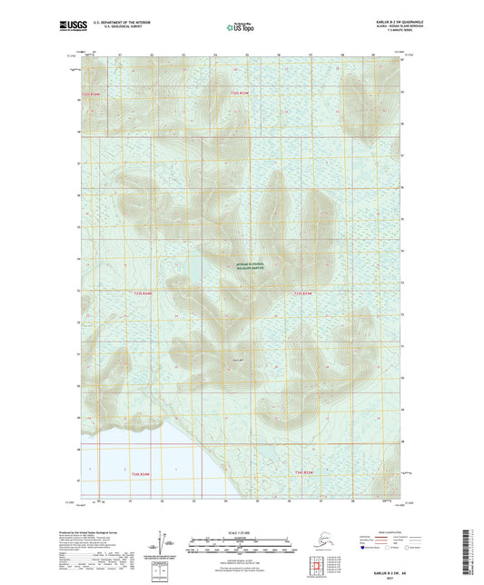 Karluk B-2 SW Alaska US Topo Map Image