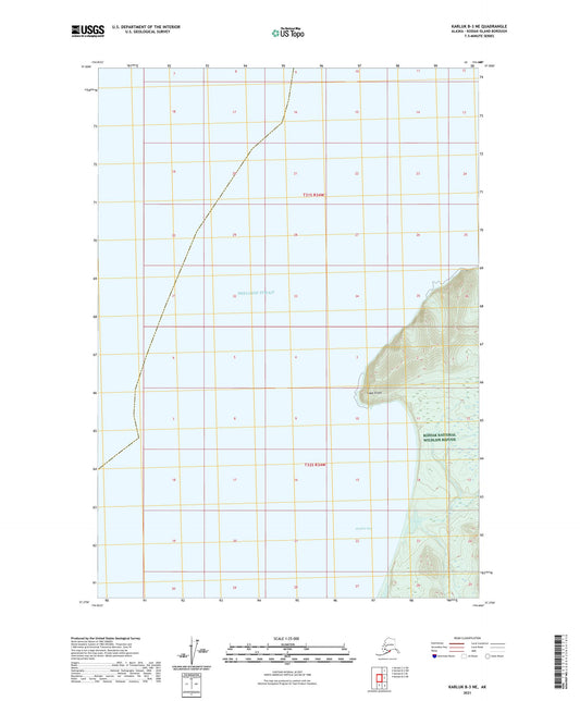 Karluk B-3 NE Alaska US Topo Map Image