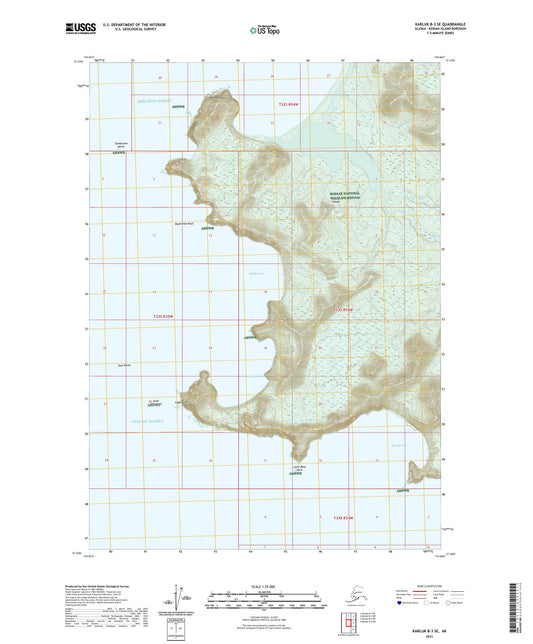 Karluk B-3 SE Alaska US Topo Map Image