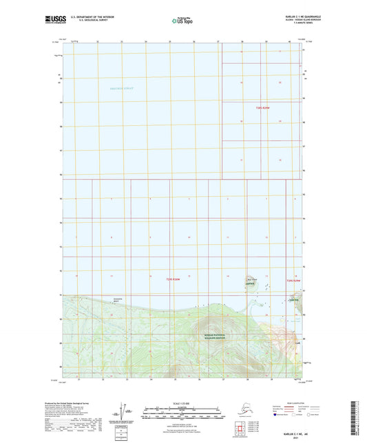 Karluk C-1 NE Alaska US Topo Map Image