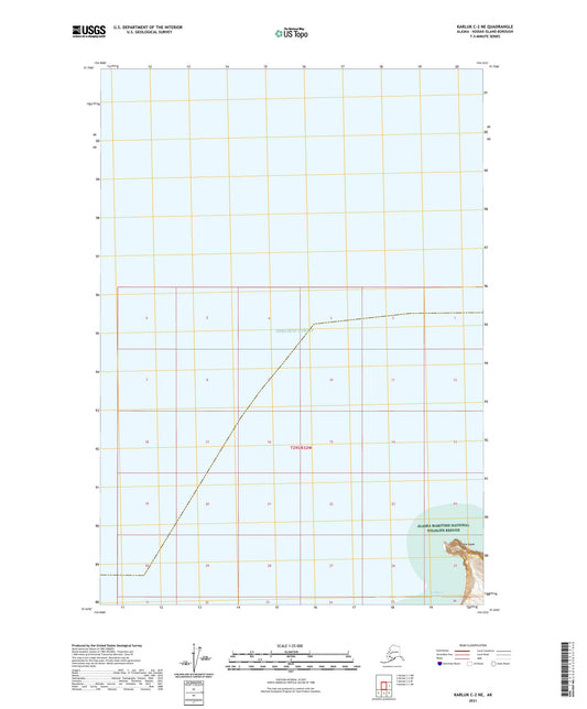 Karluk C-2 NE Alaska US Topo Map Image