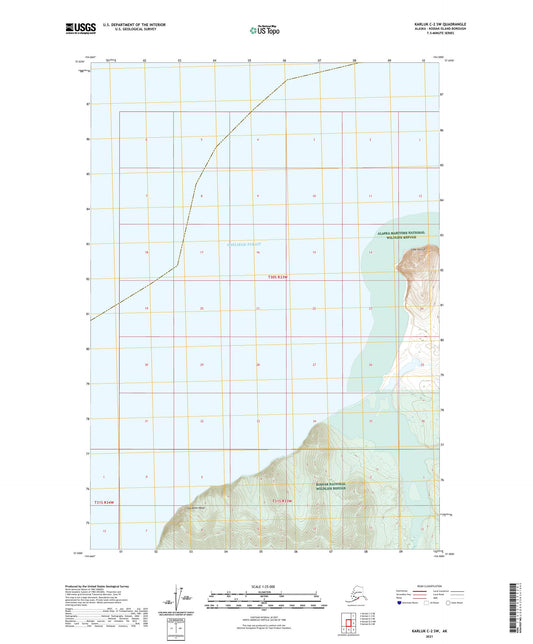 Karluk C-2 SW Alaska US Topo Map Image