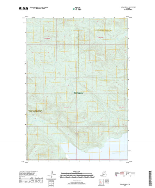 Karluk C-6 NE Alaska US Topo Map Image
