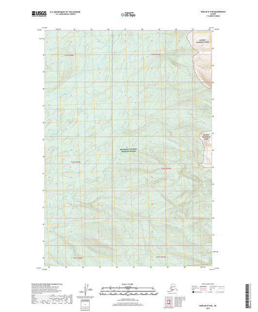 Karluk D-5 NE Alaska US Topo Map Image