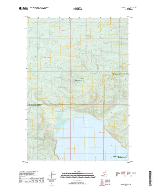 Karluk D-5 SW Alaska US Topo Map Image