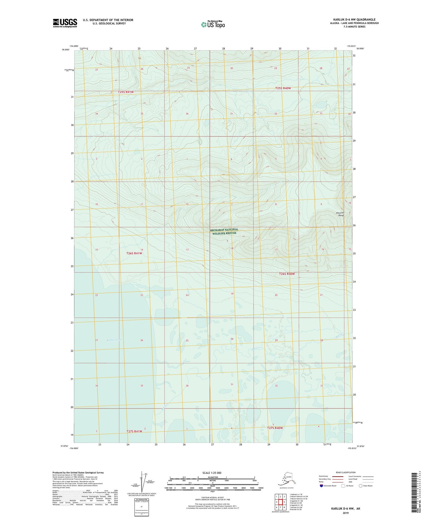 Karluk D-6 NW Alaska US Topo Map Image