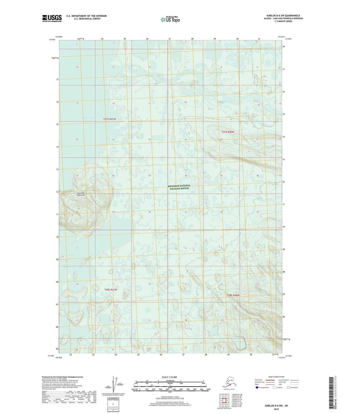 Karluk D-6 SW Alaska US Topo Map Image