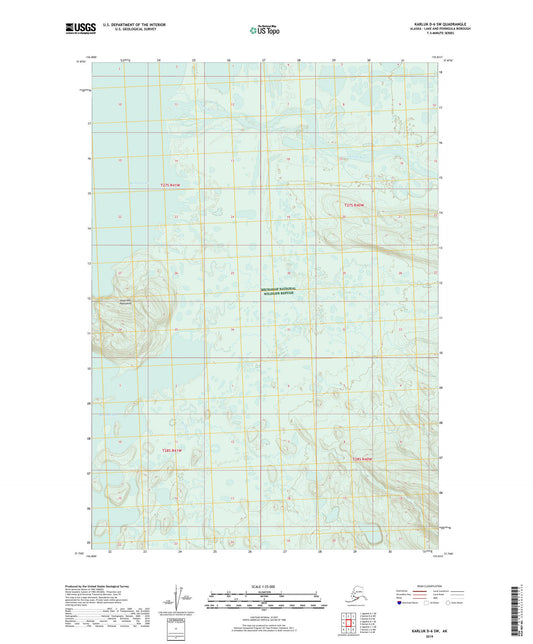 Karluk D-6 SW Alaska US Topo Map Image