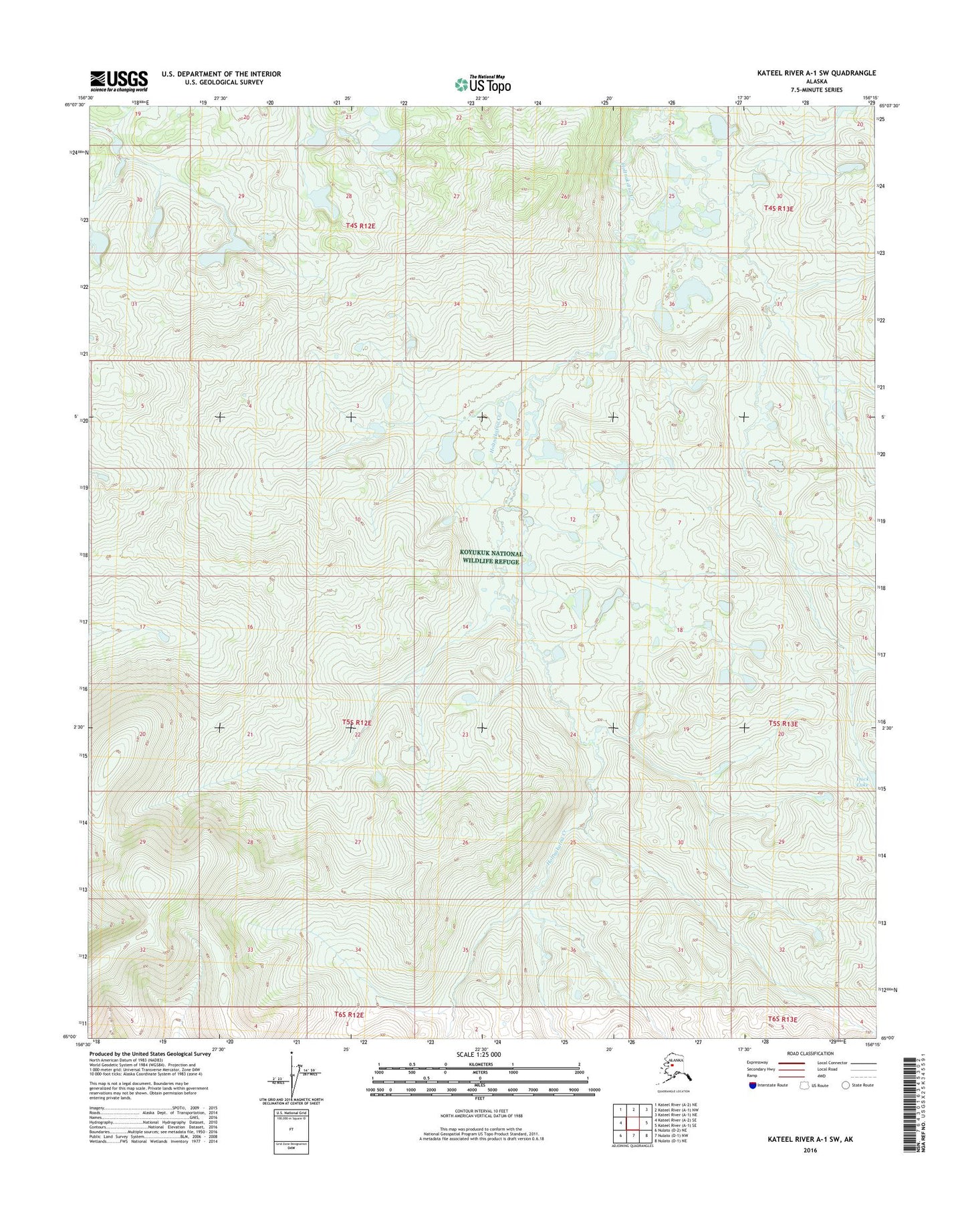 Kateel River A-1 SW Alaska US Topo Map Image