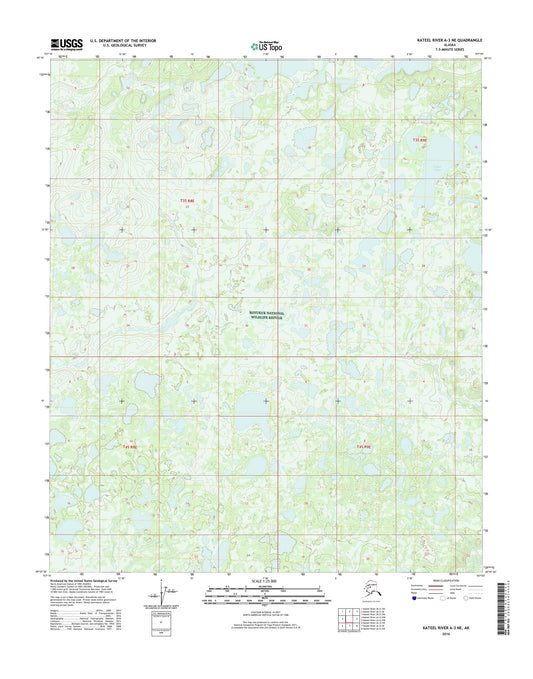 Kateel River A-3 NE Alaska US Topo Map Image
