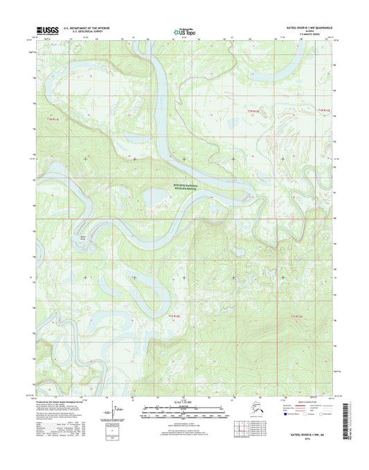 Kateel River B-1 NW Alaska US Topo Map Image