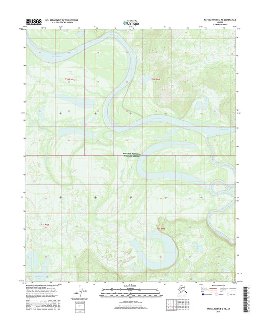 Kateel River B-2 NE Alaska US Topo Map Image