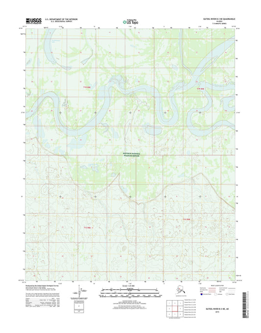 Kateel River B-3 NE Alaska US Topo Map Image