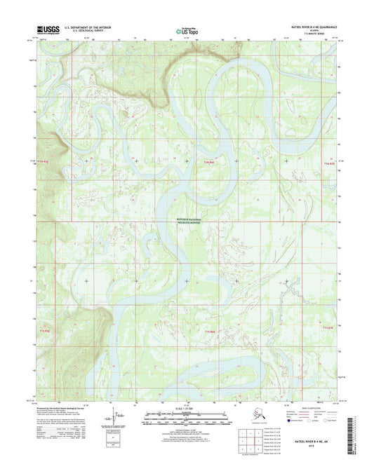 Kateel River B-4 NE Alaska US Topo Map Image