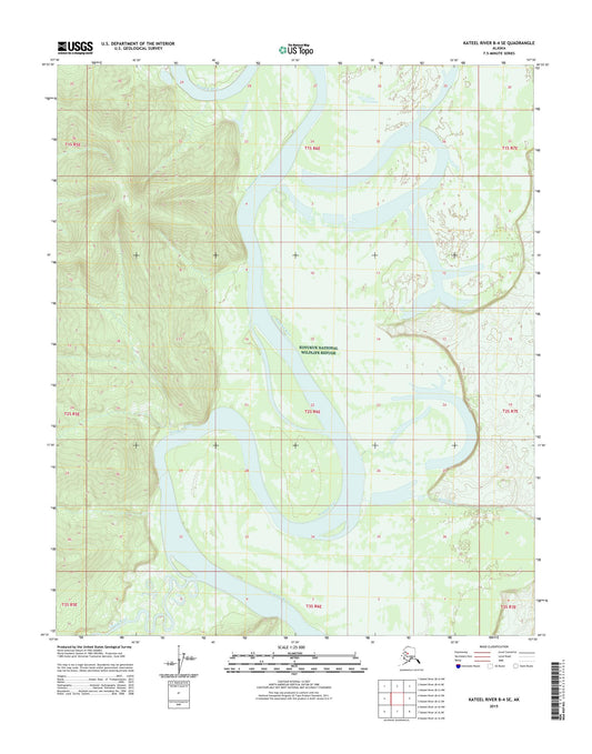Kateel River B-4 SE Alaska US Topo Map Image