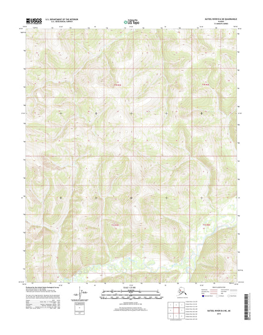 Kateel River B-6 NE Alaska US Topo Map Image