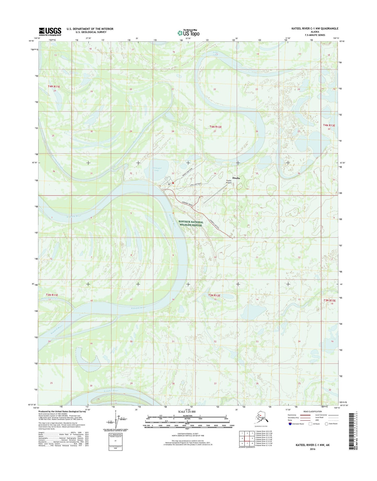 Kateel River C-1 NW Alaska US Topo Map Image