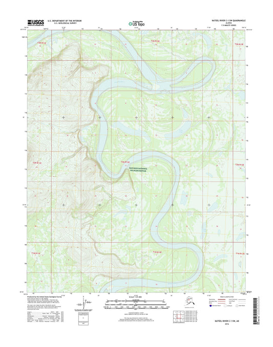 Kateel River C-1 SW Alaska US Topo Map Image