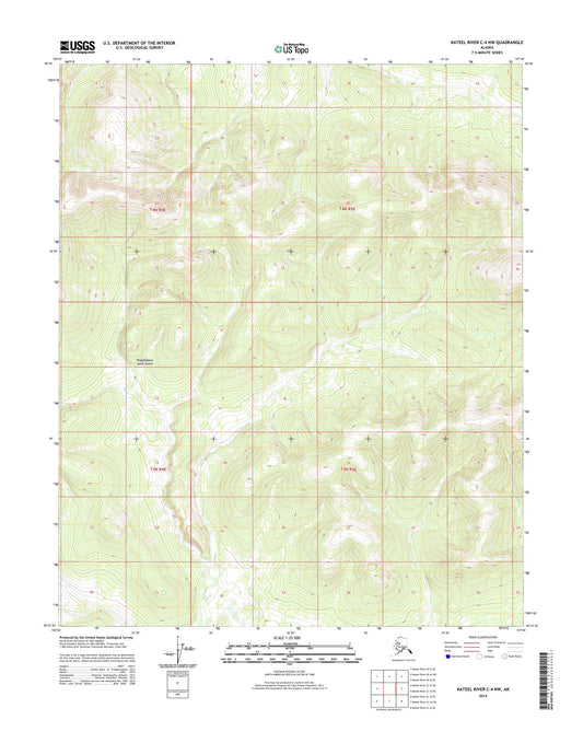Kateel River C-4 NW Alaska US Topo Map Image