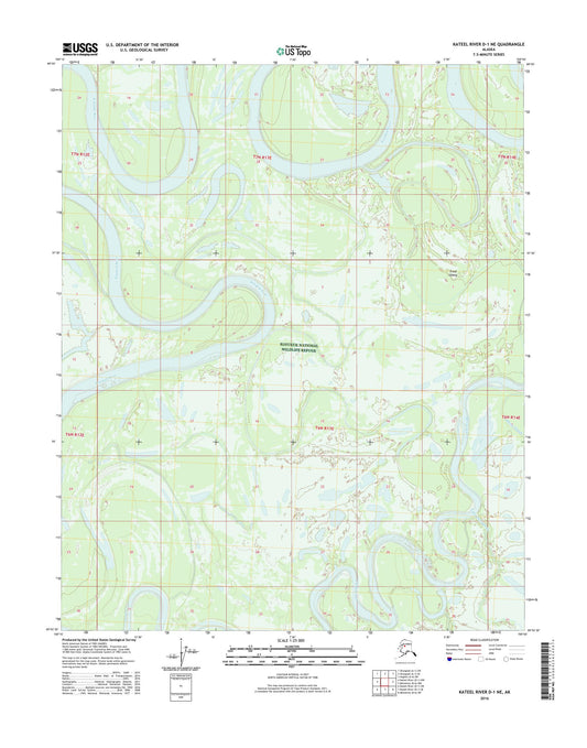 Kateel River D-1 NE Alaska US Topo Map Image