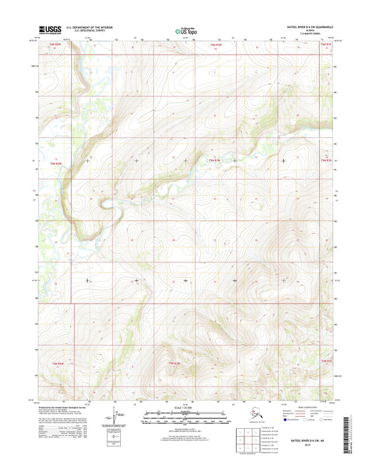 Kateel River D-6 SW Alaska US Topo Map Image