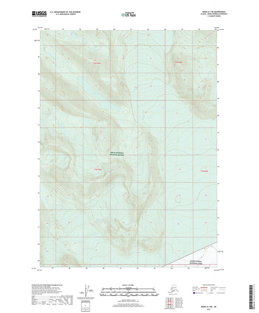 Kenai A-1 NE Alaska US Topo Map Image