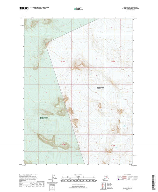 Kenai A-1 SE Alaska US Topo Map Image
